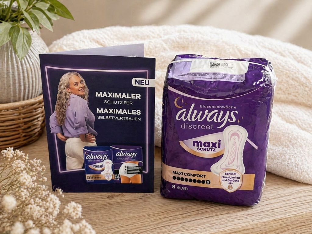 Always Discreet Maxi Comfort Stärke 9 mit Infoflyer
