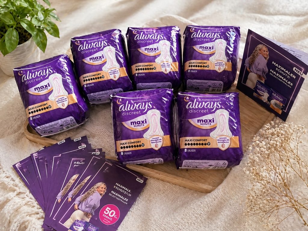 Always Discreet Produkttest mit Gutscheinen von trnd