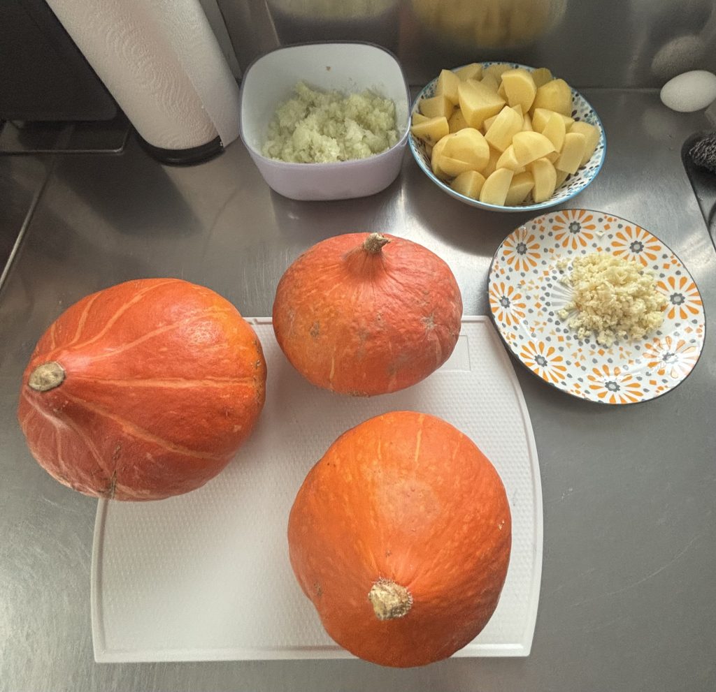 Kürbis Vorbereitung Küche Suppe